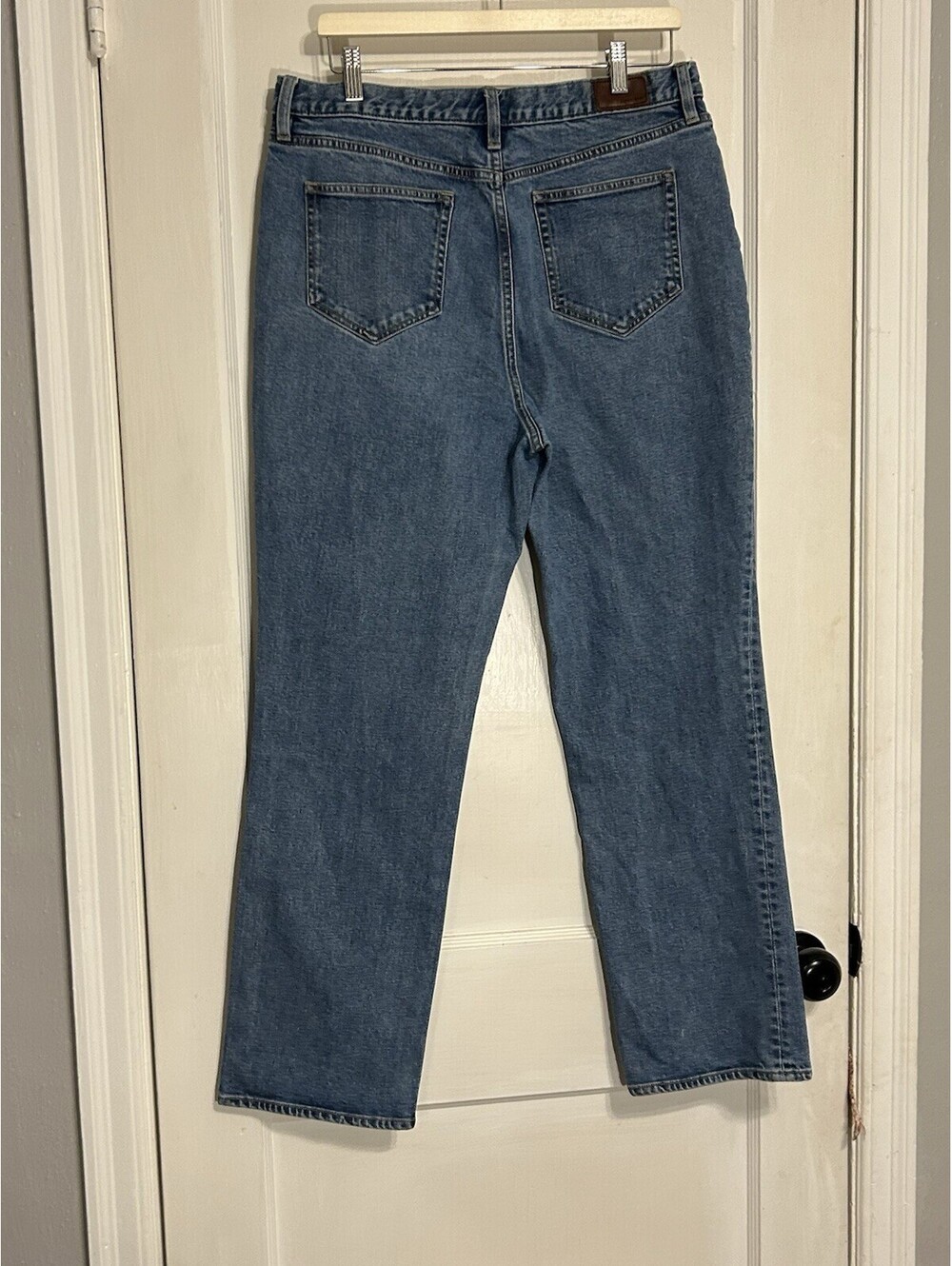 Lands' End Women’s High Rise Straight Leg Jeans Size 14
